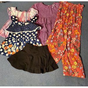 4t girls clothes lot Dress Romper Skirt Tank Top tie dye Blouse 5 Pieces summer